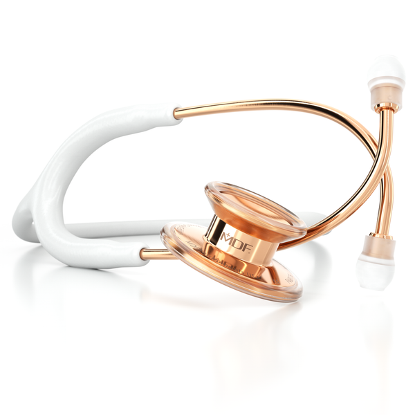 MD One® Erwachsenen Stethoskop- -Weiß/Roségold