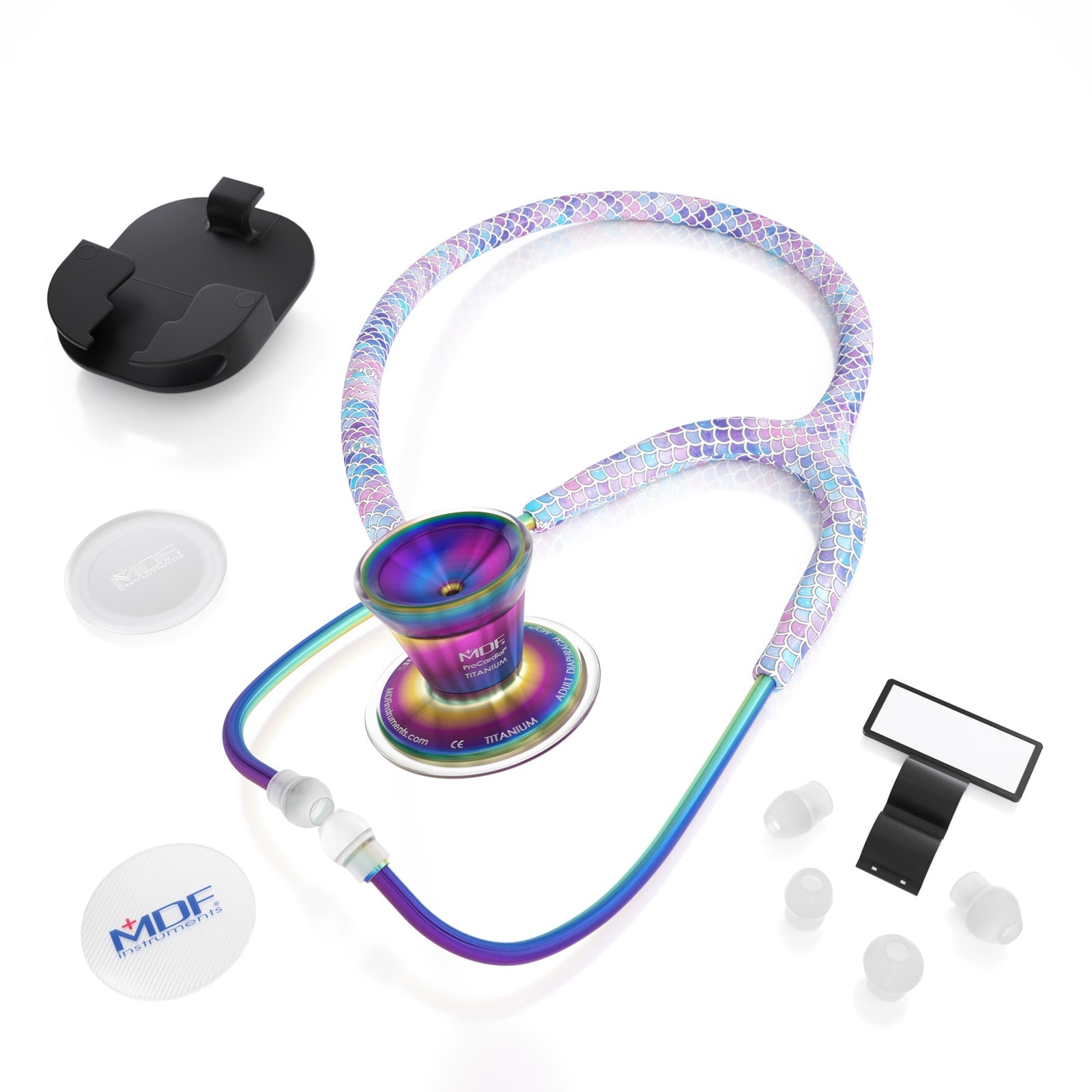 ProCardial® Titan Erwachsenen Kardiologie Stethoskope- Baby Mermaid/Kaleidoskop+Transportetui