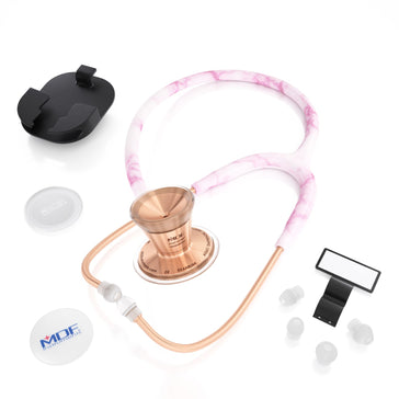 ProCardial® Titan Kardiologie  Stethoskop - Georgia Pink Mamor/ Roségold+Transportetui