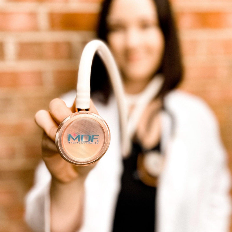 ProCardial® Titan Kardiologie  Stethoskop - Weiß/ Roségold
